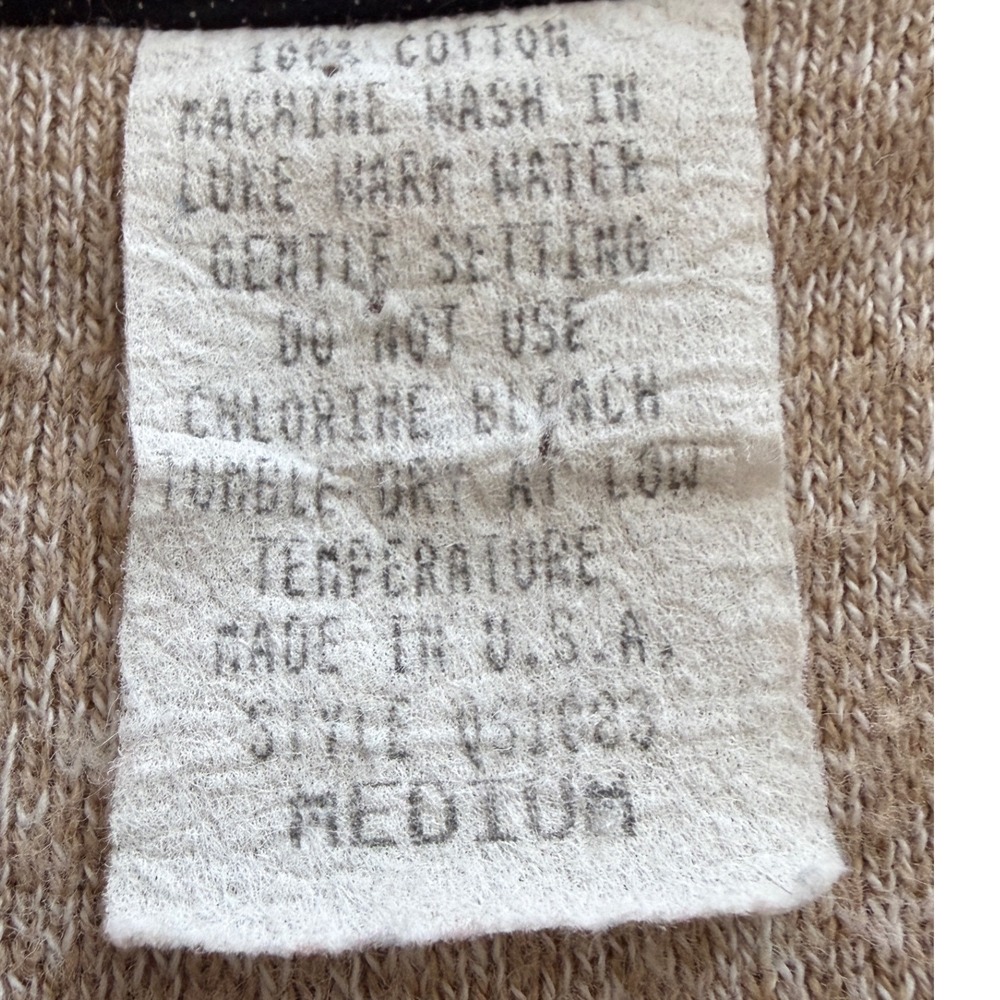 AKF New York Vintage Brown Colorblock Cotton Sweater Womens Medium Made in USA - Picture 4 of 7